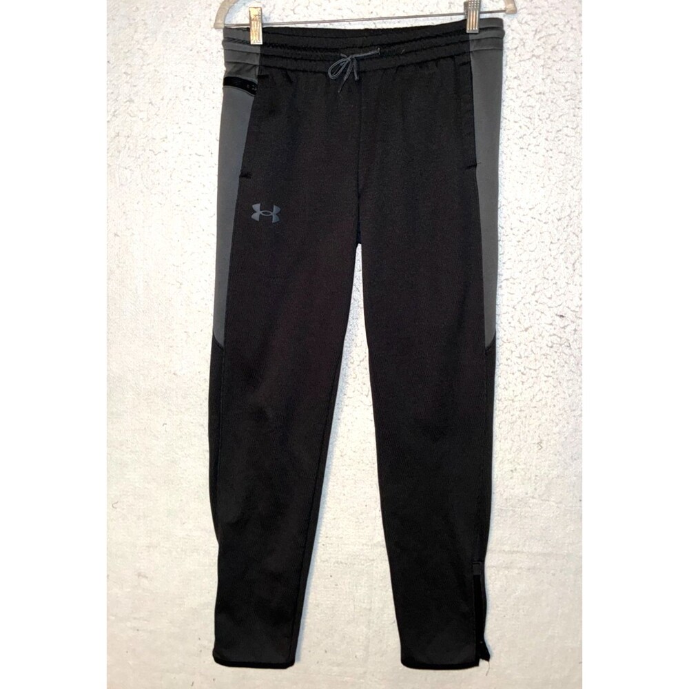 Under Armour  Coldgear Sweatpants  Black gray Youth Boys Size YXL pockets